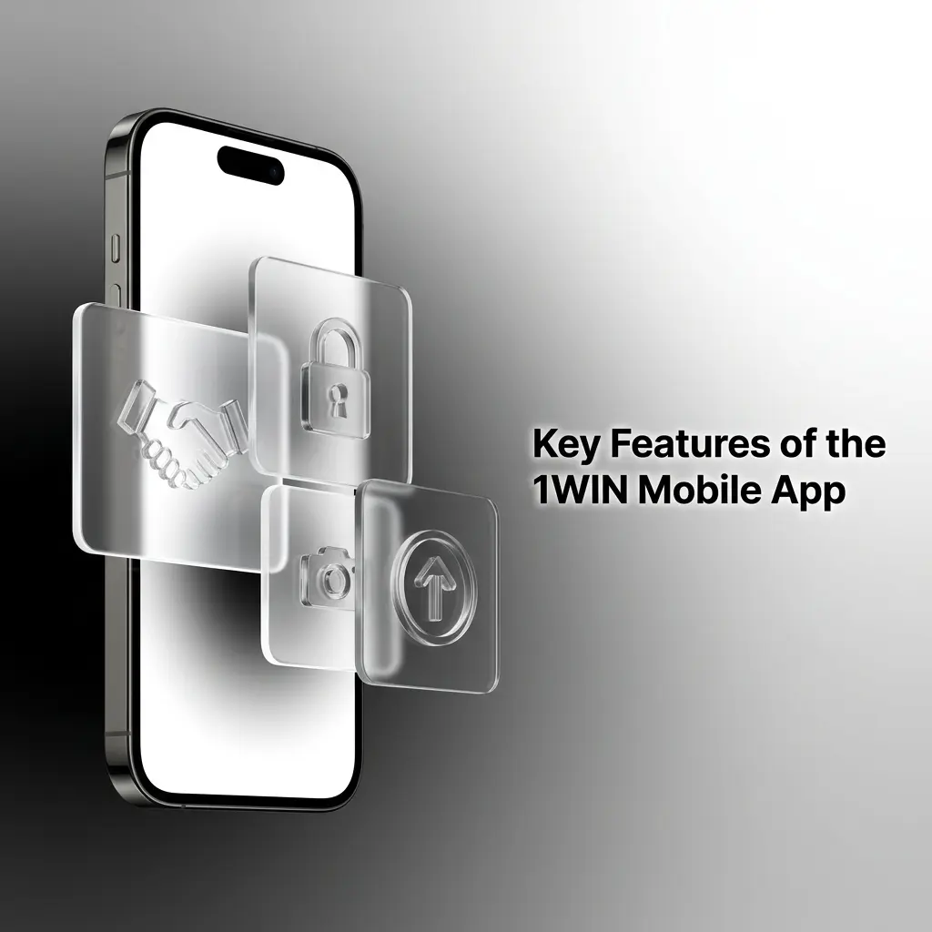 1WIN mobile app key features for Indian players including INR support, UPI payments, 500% bonus, and 13000+ casino games
