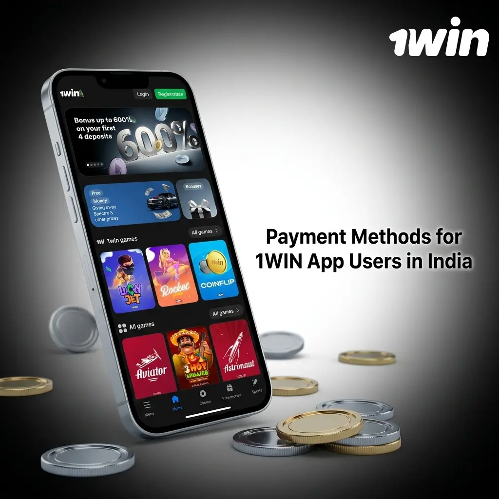 1WIN app payment methods in India including UPI, PhonePe, Paytm, Google Pay, Net Banking, crypto, and cards